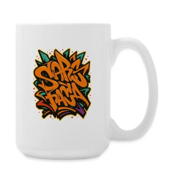 Graffiti Lettering Spray Art - Large Mug 440 ml - white - Right