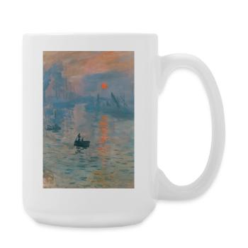 Impressionist Seascape Sunset - Large Mug 440 ml - white - Right