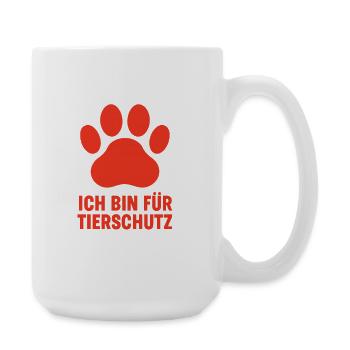 Paw Print Animal Welfare Message - Large Mug 440 ml - white - Right