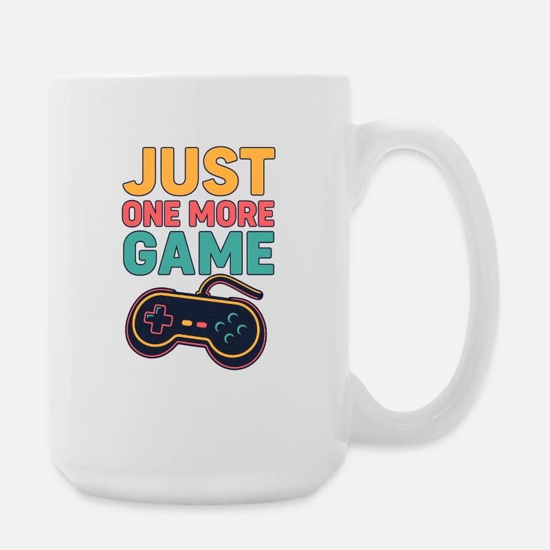 Just One More Game Retro Tee - Large Mug 440 ml - white