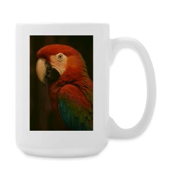 Animaux - Perroquet - Grande tasse 440 ml - blanc - Droite