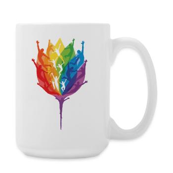 Rainbow Society in Motion - Large Mug 440 ml - white - Right