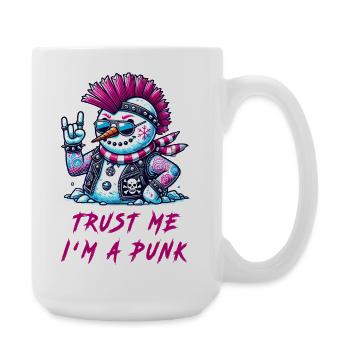 Punk Snowman – Trust Me - Große Tasse 440 ml - Weiß - Rechts