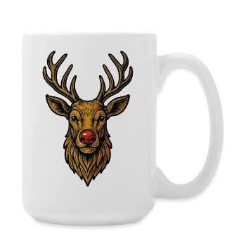 Vintage Weihnachten Rentier - Große Tasse 440 ml - Weiß - Rechts