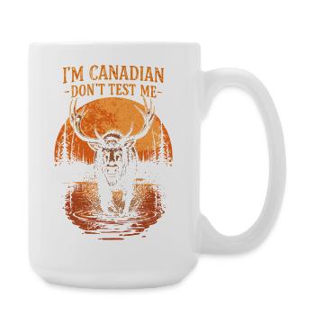 Canadian Elk in the Orange Sun - Large Mug 440 ml - white - Right