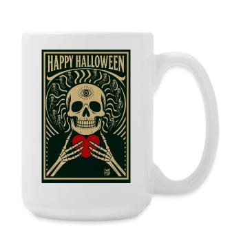 Crane_Mystique_et_Danse_Squelettique - Große Tasse 440 ml - Weiß - Rechts