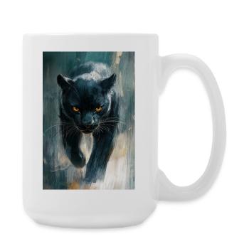 Illustration of a panther - Large Mug 440 ml - white - Right