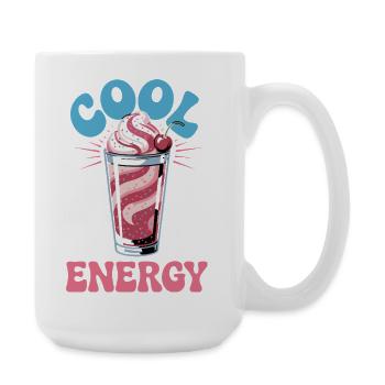Cool Energy Milkshake Design with Cherry and - Large Mug 440 ml - white - Right