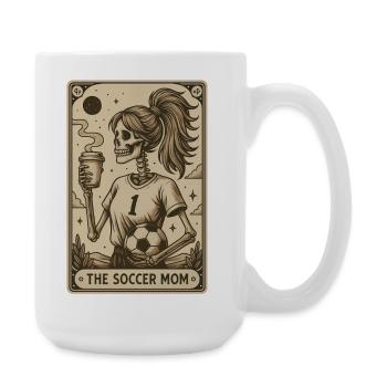 Carte de maman de football - Grande tasse 440 ml - blanc - Droite