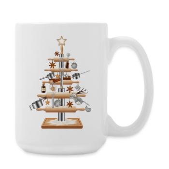 Arbre de cuisine fait d’outils de cuisson - Grande tasse 440 ml - blanc - Droite