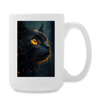 Illustration of a cat - Large Mug 440 ml - white - Right