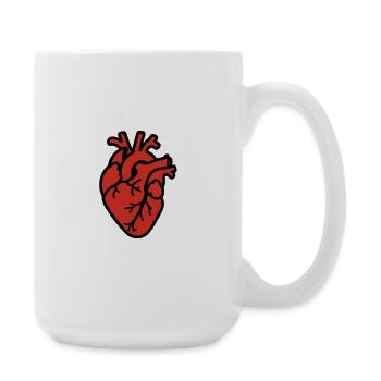 cuore_anatomico - Large Mug 440 ml - white - Right