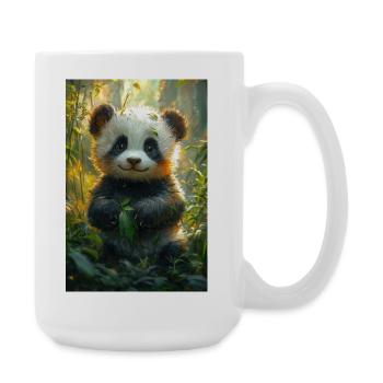 Illustration of a panda - Large Mug 440 ml - white - Right