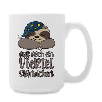Only a quarter of an hour left - Sloth - Large Mug 440 ml - white - Right