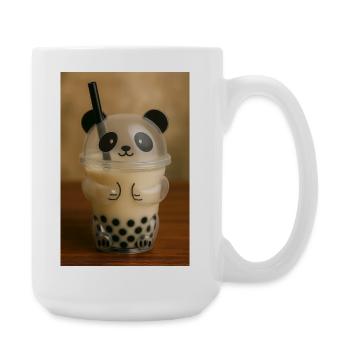 Panda Bubble Tea Cup Graphic - Large Mug 440 ml - white - Right