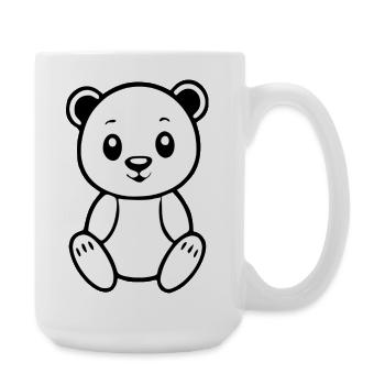 Bear Bear T-shirt Gift - Large Mug 440 ml - white - Right