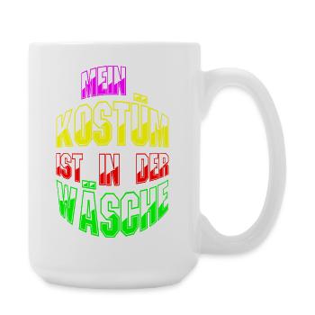 Mon costume est dans la tenue de carnaval de blanchisserie - Grande tasse 440 ml - blanc - Droite