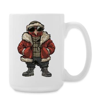 Truthahn Cool Winter - Große Tasse 440 ml - Weiß - Rechts