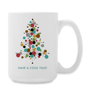 Have a Cool Yule! – Retro Christmas design - Large Mug 440 ml - white - Right