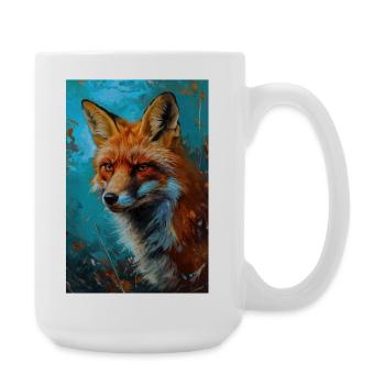 Illustration of a fox - Large Mug 440 ml - white - Right