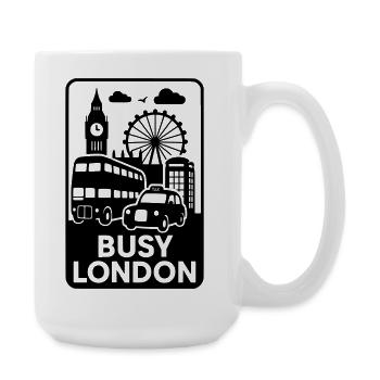Busy London - Large Mug 440 ml - white - Right