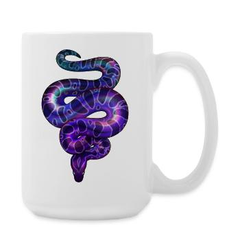 Néon Serpent Violet - Grande tasse 440 ml - blanc - Droite