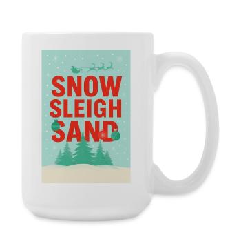 Snow Sleigh Sand: Winter Scene - Large Mug 440 ml - white - Right