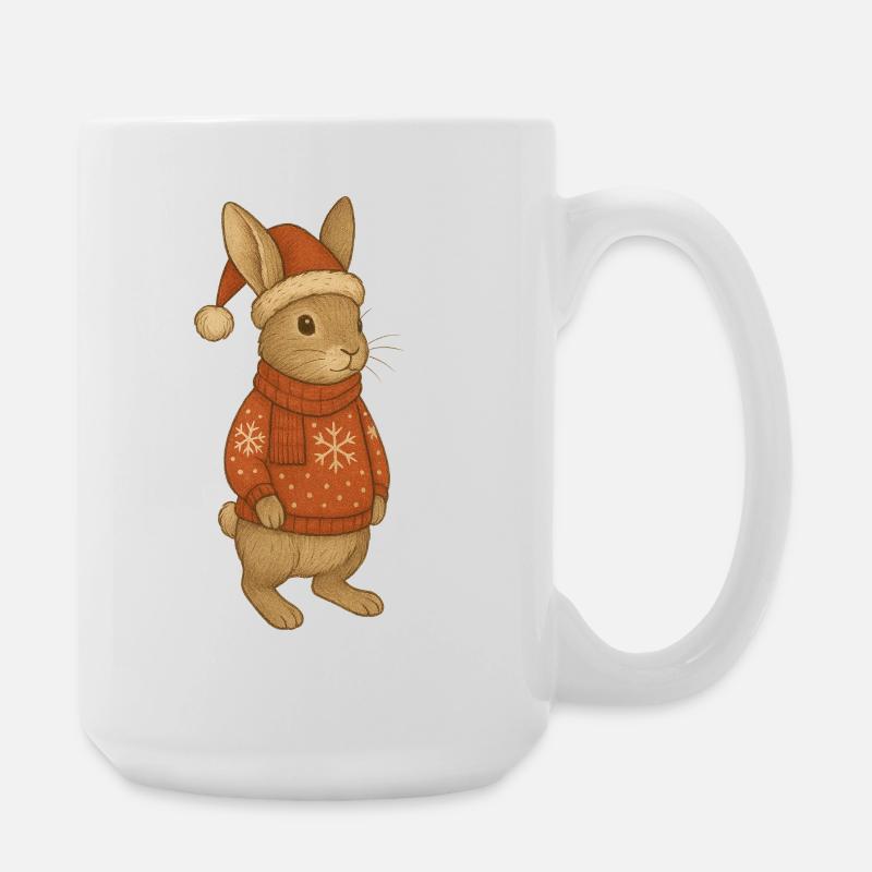 Hase_Weihnachten - Large Mug 440 ml - white