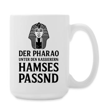 pharao kassiererin kasse supermarkt hamses passend - Große Tasse 440 ml - Weiß - Rechts