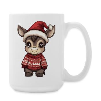 Noël à dos d’âne - Grande tasse 440 ml - blanc - Droite