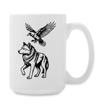 Wolf & Rabe - Große Tasse 440 ml - Weiß - Rechts