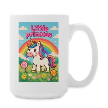 Licorne Petite Princesse Arcenciel - Grande tasse 440 ml - blanc - Droite