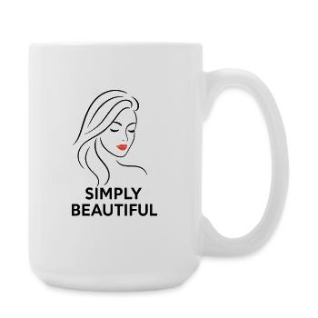 Simply_Beautiful - Large Mug 440 ml - white - Right