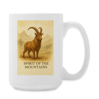 Der Geist der Berge - Große Tasse 440 ml - Weiß - Rechts