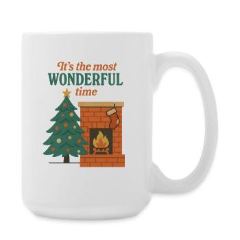 Weihnachten Most Wonderful Time - Große Tasse 440 ml - Weiß - Rechts
