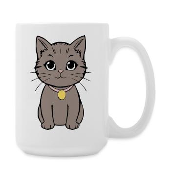 Cat Kitten Cat Shirt Gift - Large Mug 440 ml - white - Right