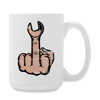 Middle Finger Stinky Finger Wrench - Large Mug 440 ml - white - Right