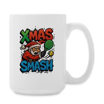 Xmas Smash Santa Padel - Große Tasse 440 ml - Weiß - Rechts