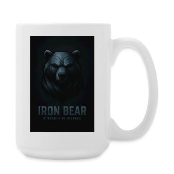 Iron Bear Strength in Silence - Large Mug 440 ml - white - Right