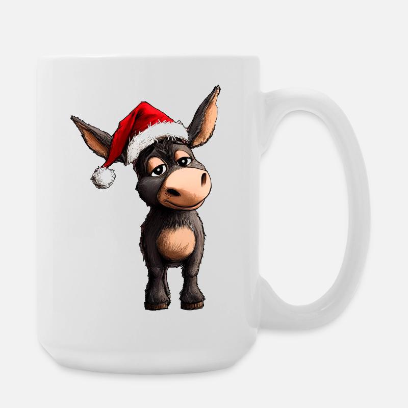 Noël à dos d’âne - Grande tasse 440 ml - blanc