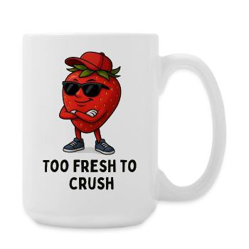 Caricature streetwear vilaine fraise - Grande tasse 440 ml - blanc - Droite