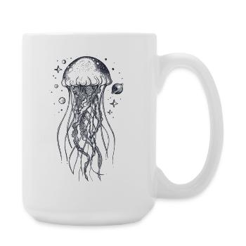 Méduse cosmique - Illustration de l’océan mystique - Grande tasse 440 ml - blanc - Droite