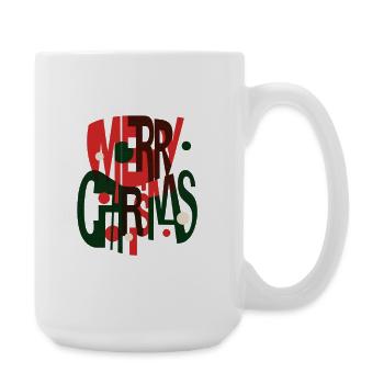 Merry Christmas – Futuristisches Xmas Design - Große Tasse 440 ml - Weiß - Rechts