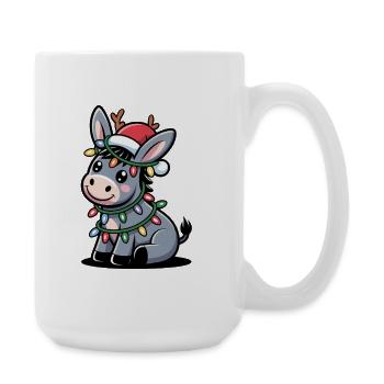Donkey Elf Christmas - Large Mug 440 ml - white - Right