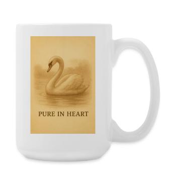 Swan Silhouette Pure in Heart - Large Mug 440 ml - white - Right