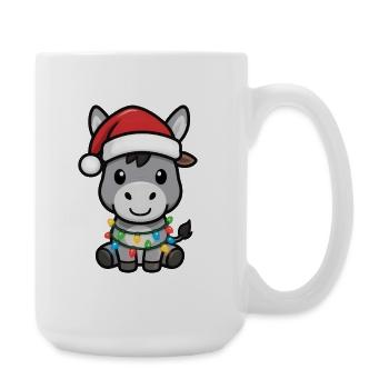 Âne Elf Noël Drôle Cadeaux de Noël - Grande tasse 440 ml - blanc - Droite