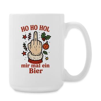 Weihnachten Ho Ho Hol mir ein Bier - Große Tasse 440 ml - Weiß - Rechts