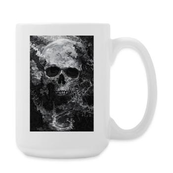Horror Portrait Schädel - Große Tasse 440 ml - Weiß - Rechts