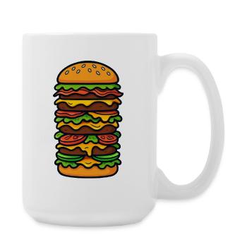 Burger grand XXL - Grande tasse 440 ml - blanc - Droite