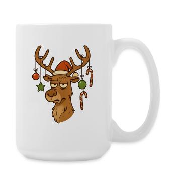 Weihnachten Rudolf Merry Christmas - Große Tasse 440 ml - Weiß - Rechts